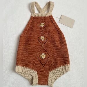 NWT Wild Wawa Embroidered Knit Romper